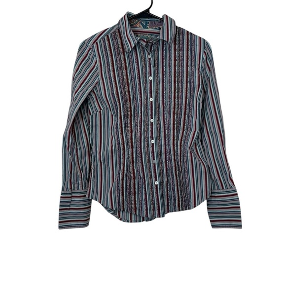 Robert Graham Other - Robert Graham Mens Stripe Flip Cuff Long Sleeve Button Down Shirt Size S